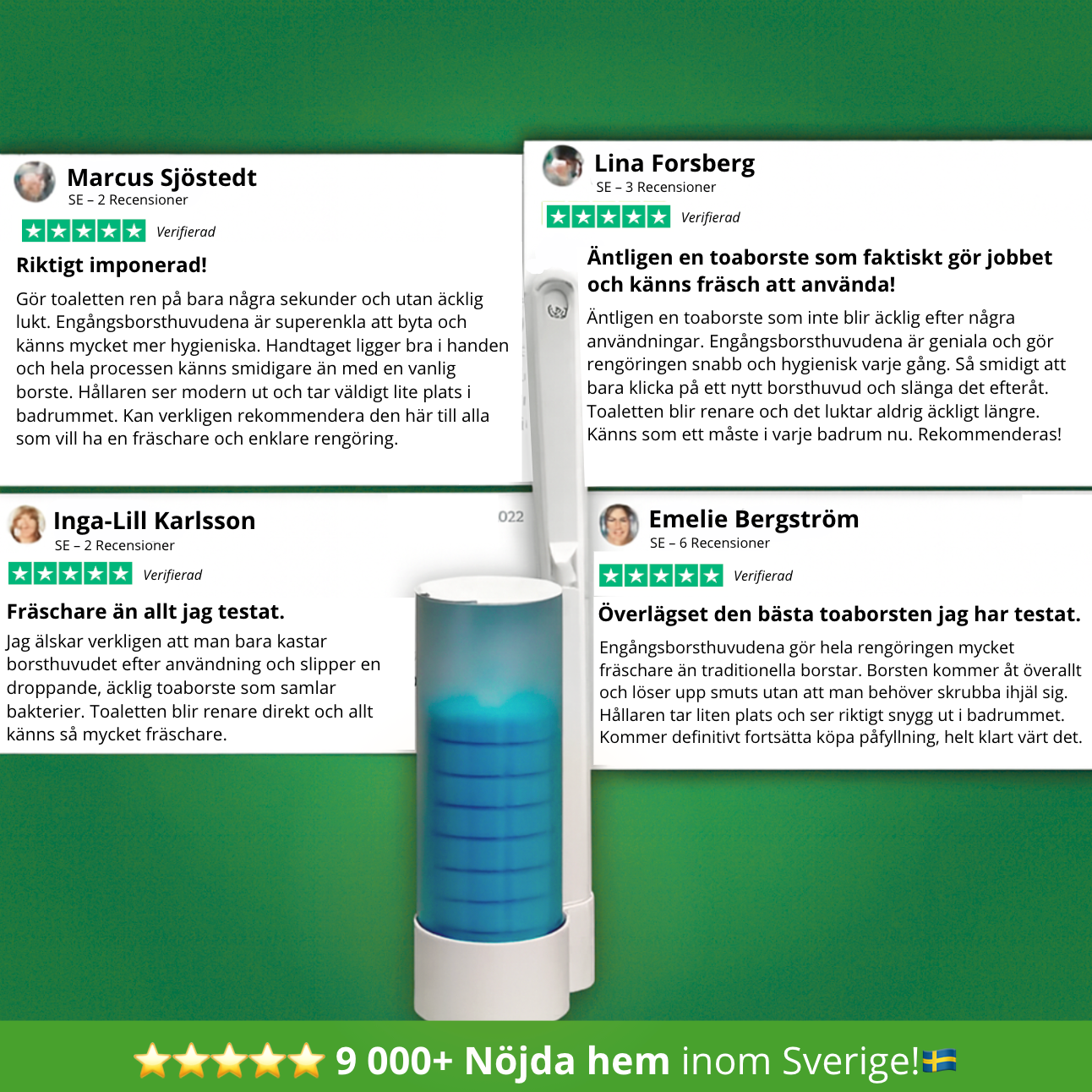 Slipp bakterier – alltid en ny, fräsch borste